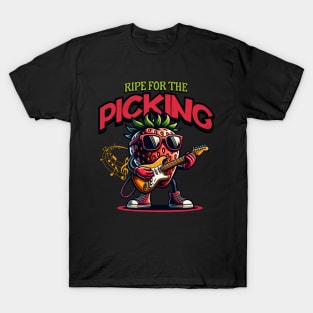 Funny Strawberry Rocker T-Shirt